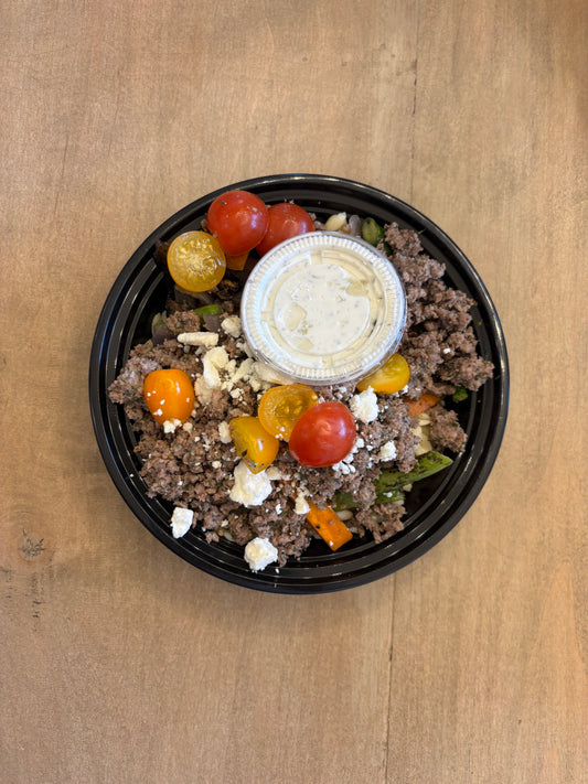 MEDITERRANEAN BEEF STIR FRY BOWL